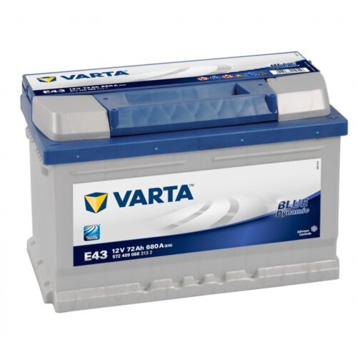 Μπαταρία αυτοκινήτου Varta Blue E43 - 12V 72 Ah - 680CCA A(EN) εκκίνησης