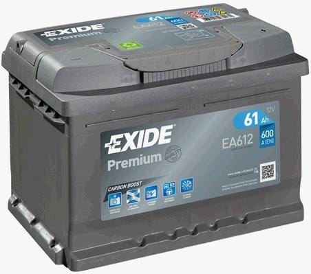 Μπαταρία αυτοκινήτου Exide Premium EA612 - 12V 61 Ah - 600CCA A(EN) Εκκίνησης