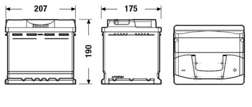 Μπαταρία αυτοκινήτου Exide Excell EB500 - 12V 50Ah - 450 CCA A(EN) εκκίνησης - Image 2