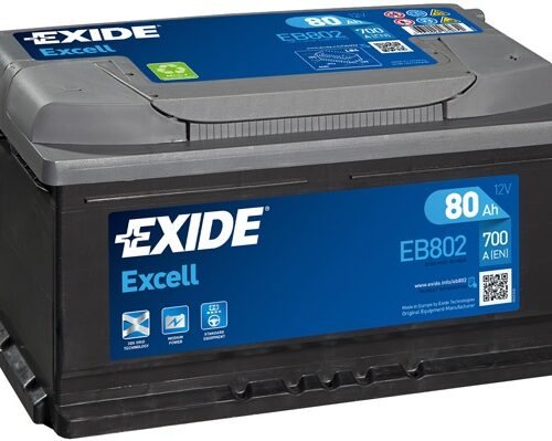 Μπαταρία αυτοκινήτου Exide Excell EB802 - 12V 80Ah - 700 CCA A(EN) εκκίνησης