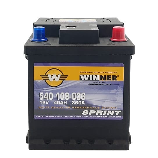 Μπαταρία κλειστού τύπου Winner Sprint 540 108 036 - 12V 40Ah - 360CCA(EN) εκκίνησης