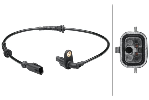 Αισθητήρας, wheel speed - 2-pin connector Rear Axle Dacia Duster (HS_) HELLA 6PU012679121