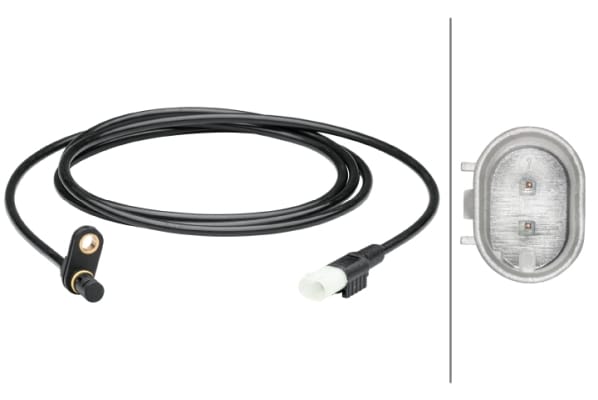 Αισθητήρας, wheel speed - 2-pin connector Rear Axle Mercedes-Benz Sprinter 3,5-T Box (906) HELLA 6PU012679151