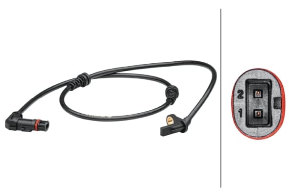 Αισθητήρας, wheel speed - 2-pin connector Mercedes-Benz Glk-Class (X204) HELLA 6PU012679361