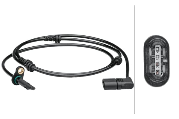 Αισθητήρας, wheel speed - 4-pin connector Front Axle Mercedes-Benz C-Class T-Model (S205) HELLA 6PU012679461