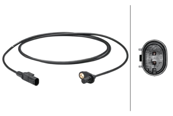 Αισθητήρας, wheel speed - 2-pin connector Rear Axle Mercedes-Benz Sprinter 3,5-T Ch. (906) HELLA 6PU012679581