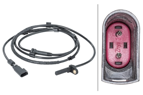 Αισθητήρας, wheel speed - 12V 2-pin connector FORD TRANSIT Van (FA_ _) HELLA 6PU012679611