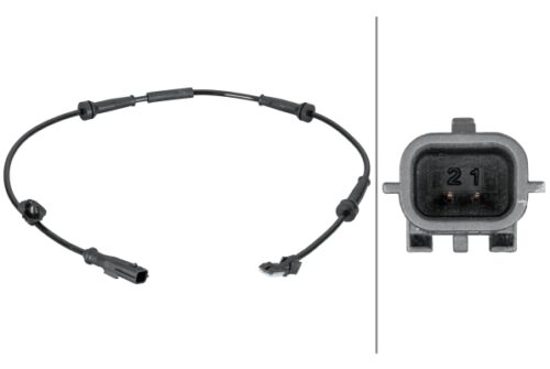 Αισθητήρας, wheel speed - 2-pin connector Renault Kangoo Rapid (FW0/1_) HELLA 6PU012806681