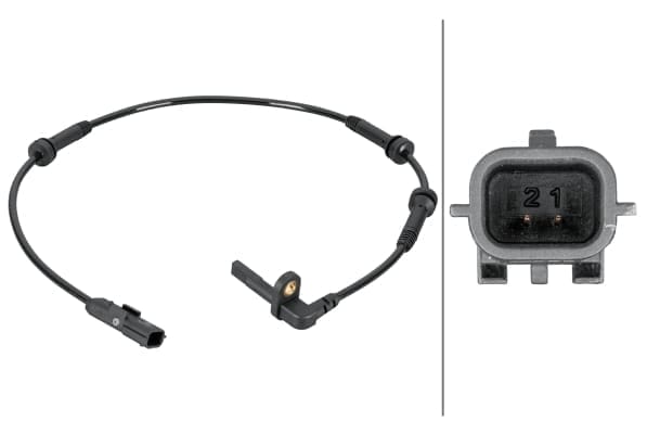 Αισθητήρας, wheel speed - 2-pin connector Renault Clio IV (BH_) HELLA 6PU012806861