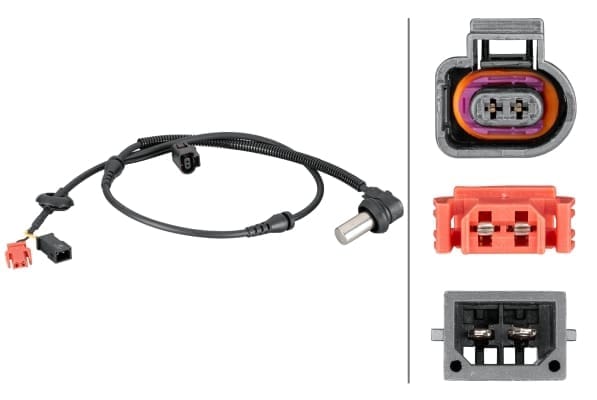 Αισθητήρας, wheel speed - 2-pin connector VW Passat Variant (3B6) HELLA 6PU012806921