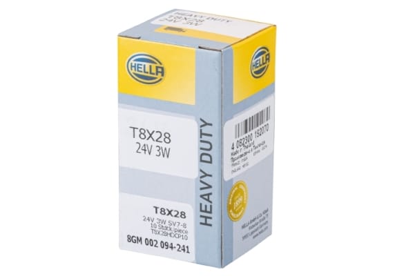 Λάμπα M Heavy Duty 24V 3W Ποσότητα: 10 HELLA 8GM002094241