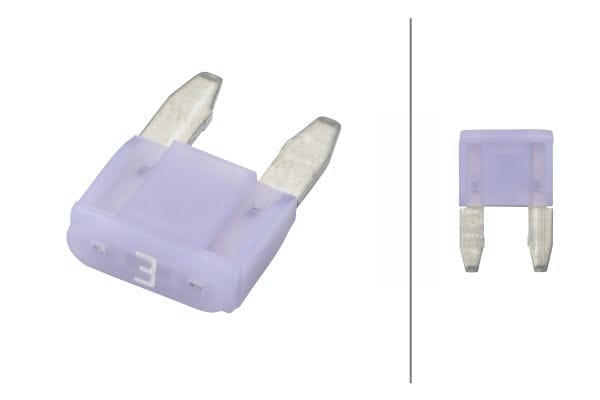 Ασφάλεια Mini h LED 3A Purple Ποσότητα: 10 HELLA 8JS728596182