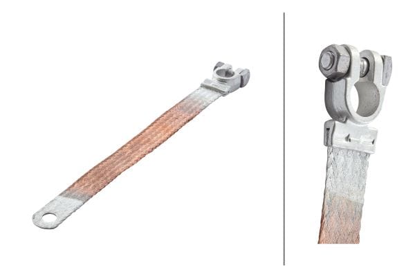 Καλώδιο γείωσης 12V 24V 80A Μπαταρίας Ø: 15.9mm Length: 250mm 21mm² HELLA 8KX091392001