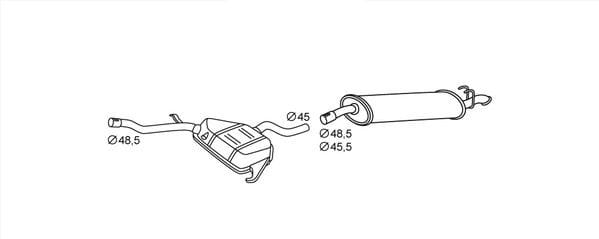 Πίσω Σιλανσιε Kit για LANCIA DEDRA FAURECIA 8LD366031581