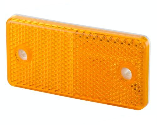 Reflector Κρύσταλλο Colour: Πορτοκαλί rectangular Glued Bolted HELLA 8RA003326071