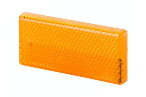 Reflector Κρύσταλλο Colour: Πορτοκαλί rectangular Glued HELLA 8RA004412001