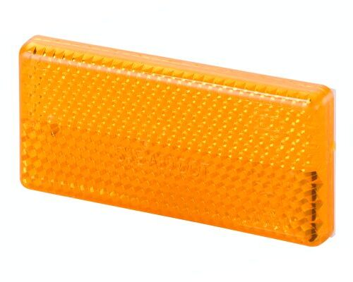 Reflector Κρύσταλλο Colour: Πορτοκαλί rectangular Glued HELLA 8RA004412001
