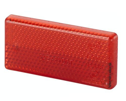 Reflector Κρύσταλλο Colour: Red rectangular Glued HELLA 8RA004412021