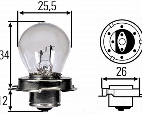 Λάμπα S3 Stκαιard 6V 15W Ποσότητα: 10 HELLA 8GA008899061