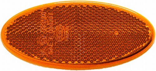 Reflector Κρύσταλλο Colour: Πορτοκαλί oval Glued HELLA 8RA343160027
