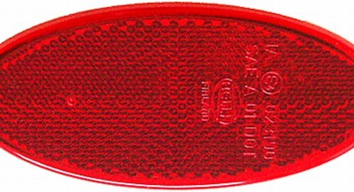 Reflector Κρύσταλλο Colour: Red oval Glued HELLA 8RA343160007