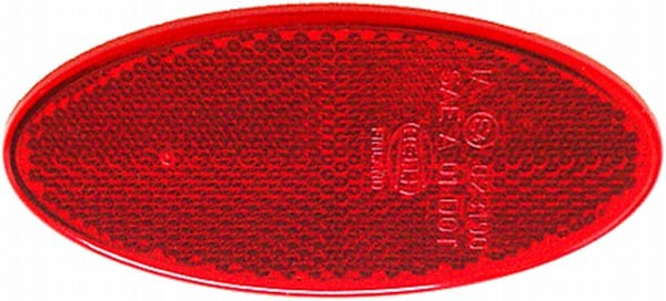 Reflector Κρύσταλλο Colour: Red oval Glued HELLA 8RA343160007