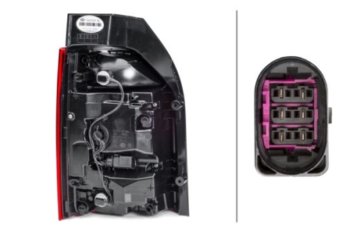 Rearlight - LED right for VW T6 Box (SGA, SGH, SHA, SHH) Tail Light Assembly HELLA 2SK012337081 - Image 2