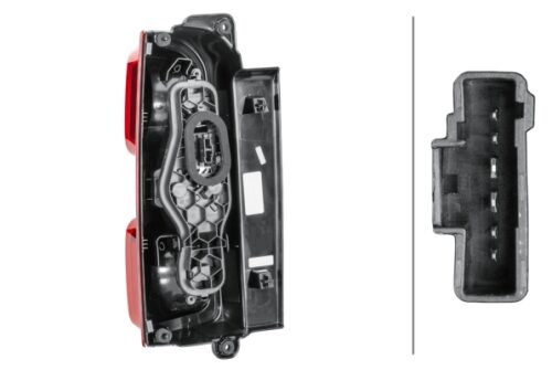 Φανάρι Πίσω Λάμπα Δεξιό για Peugeot Expert Box (V_) Θέσης Assembly HELLA 2SD354845021 - Image 2