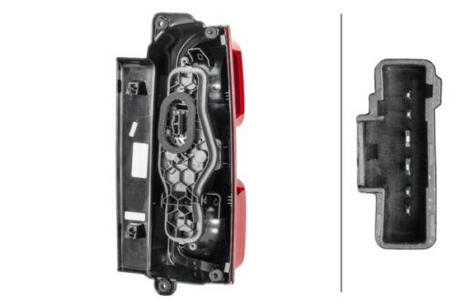 Φανάρι Πίσω Λάμπα Αριστερό για Peugeot Expert Box (V_) Θέσης Assembly HELLA 2SD354845011 - Image 2