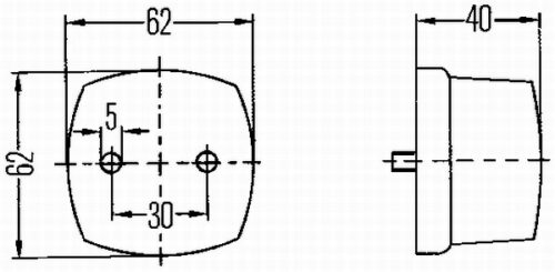 Φανάρι Clearance Προβολέας 6 12V 24V HELLA 2XS005639002 - Image 2