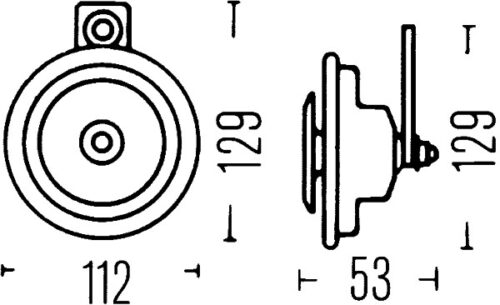 Κόρνα HELLA HEAVY DUTY Κόρνα B36 12V 116dB(A) High Tone Ποσότητα: 3BA002768551 - Image 2