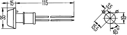 Auxiliary Indicator Set Προβολέας 12V HELLA 2BM009320807 - Image 2