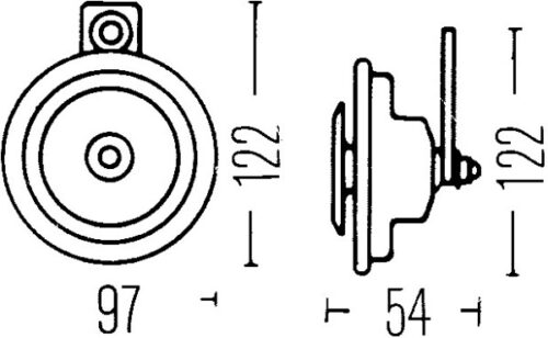 Κόρνα M26 24V 105dB(A) High Tone Ποσότητα: 1 HELLA 3AL006958821 - Image 2