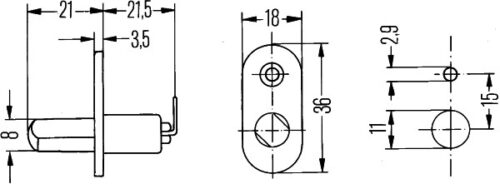 Διακόπτης Πόρτας S32 Push control Αριθμός Pin: 1 HELLA 6ZF005388001 - Image 2