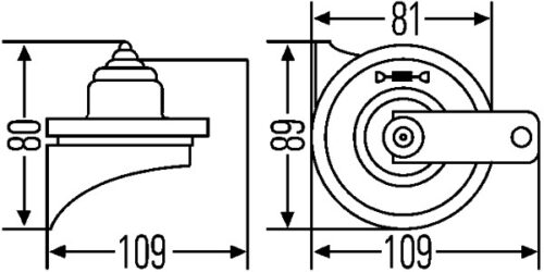 Τενόρος Κόρνα HELLA STYLE Κόρνα TE24V 12V 110dB(A) High Tone Ποσότητα: 1 3FG007424011 - Image 2