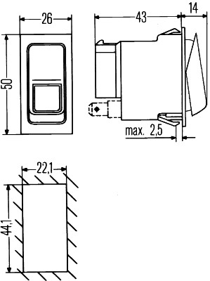 Πλήκτρο II+I 0 Αριθμός Pin: 10 HELLA 6RH007832741