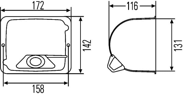 Housingheadlight HELLA 9BG127426001