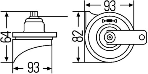 Τενόρος Κόρνα TE16 12V Kit HELLA 3FH007728861 - Image 2