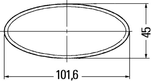Reflector Κρύσταλλο Colour: Πορτοκαλί oval Glued HELLA 8RA343160027 - Image 2