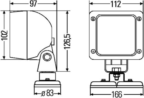 Προβολέας Εργασίας Ultra Beam 12V HELLA 1GA997506377