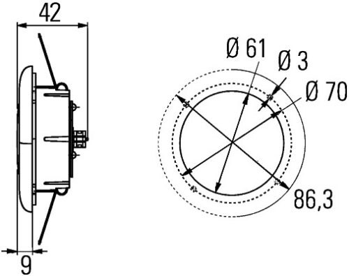 Εσωτερικός Φωτισμός SpotLED LED 12V 24V HELLA 2JA343790711 - Image 2