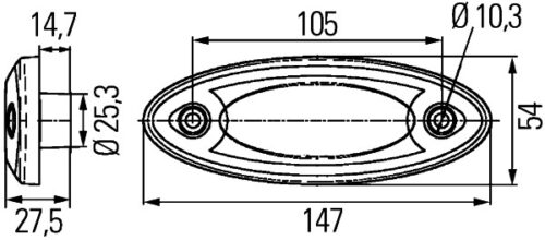 Φανάρι Όγκου OneLED LED 12V HELLA 2PS344690007 - Image 2
