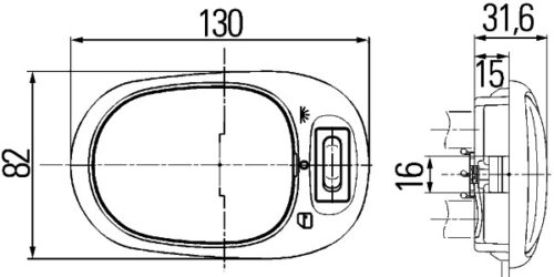 Εσωτερικός Φωτισμός 12V John Deere HELLA 2JA964916001 - Image 2