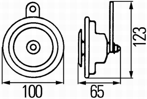 Κόρνα M100 12V 105dB(A) Χαμηλός Tone Ποσότητα: 40 HELLA 3AL922300207 - Image 2