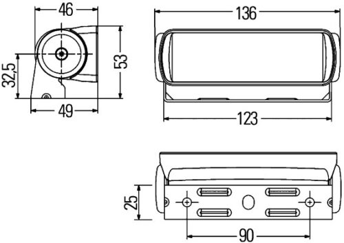 Προβολέας Εργασίας LED ETL 250 24V 12V HELLA 1GA980670331 - Image 2