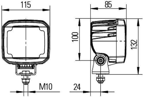 Προβολέας Εργασίας LED Ultra Beam 12V 230 24V HELLA 1GA995506071 - Image 2