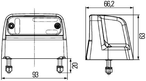 Licence Plate Light - LED 24/12V HELLA 2KA012271231 - Image 2