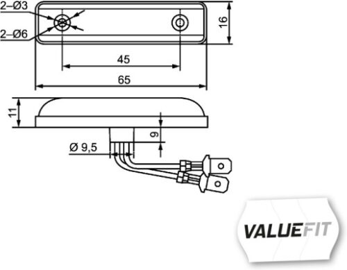 Φως Θέσης LED 24V HELLA VALUEFIT 2PG357010121 - Image 2