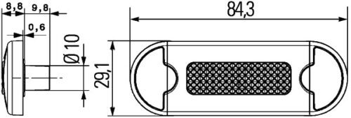 Φως Πόρτας LED 12V 24V John Deere HELLA 2XT959510467 - Image 2