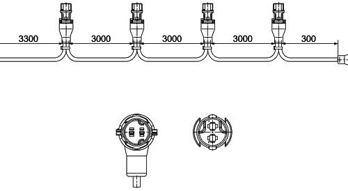Connecting Καλώδιοside marker light EasyConn HELLA 8KB340820421